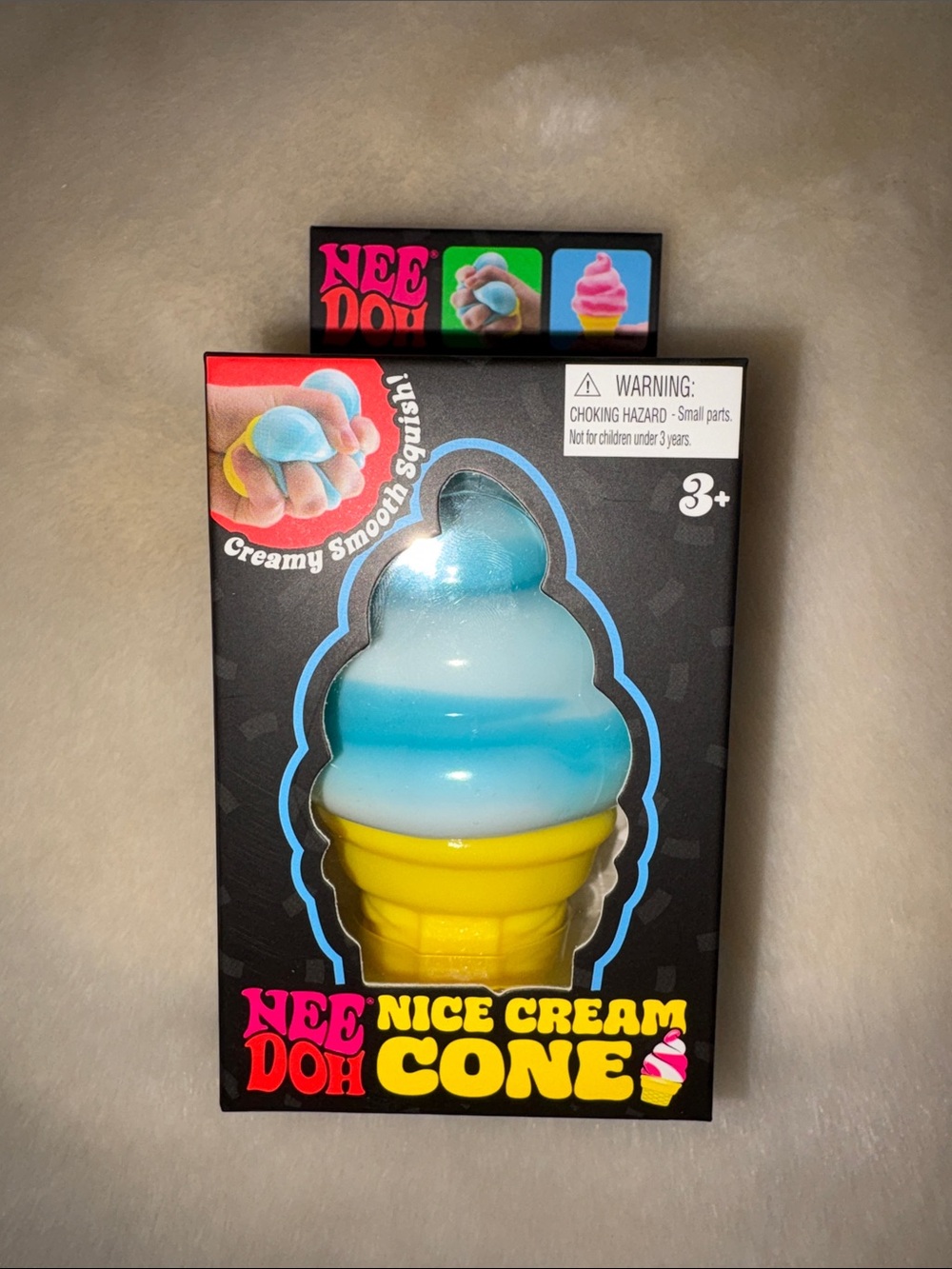 Nice Cream Cone Squishy Toy - Blue & Yellow